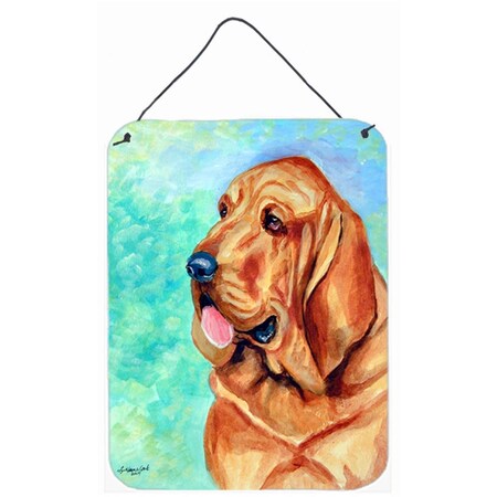 Carolines Treasures 12 x 16 in. Bloodhound Aluminium Metal Wall Or Door Hanging Prints 7224DS1216
